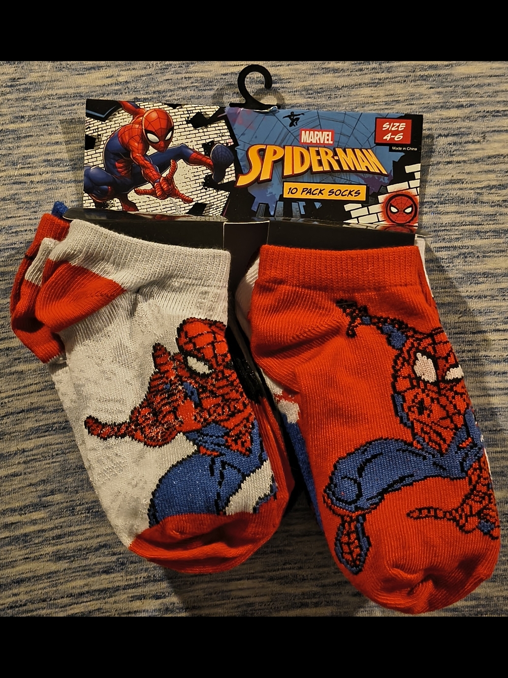 Kids' 10pair Ankle Socks - Spiderman Multicolor